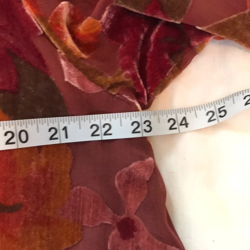 Floral Burn Out Woman’s Open Front Long Sleeve Jacket Top Kimono Cardigan - Picture 3 of 4